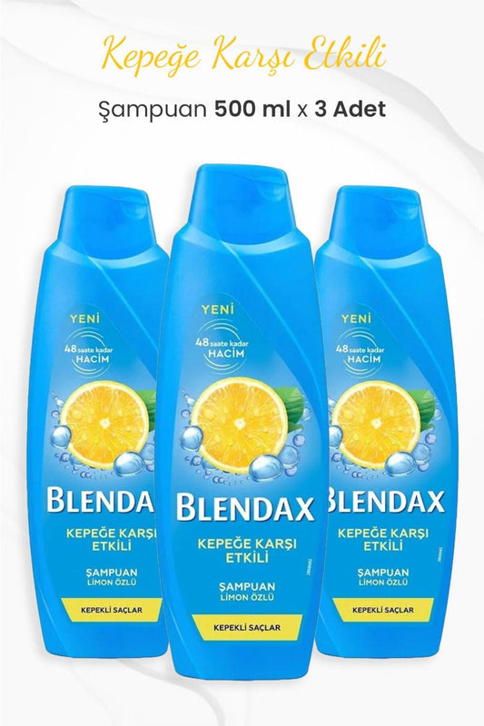 Kepeğe Karşı Limon Özlü Şampuan 500 ml x 3 Adet