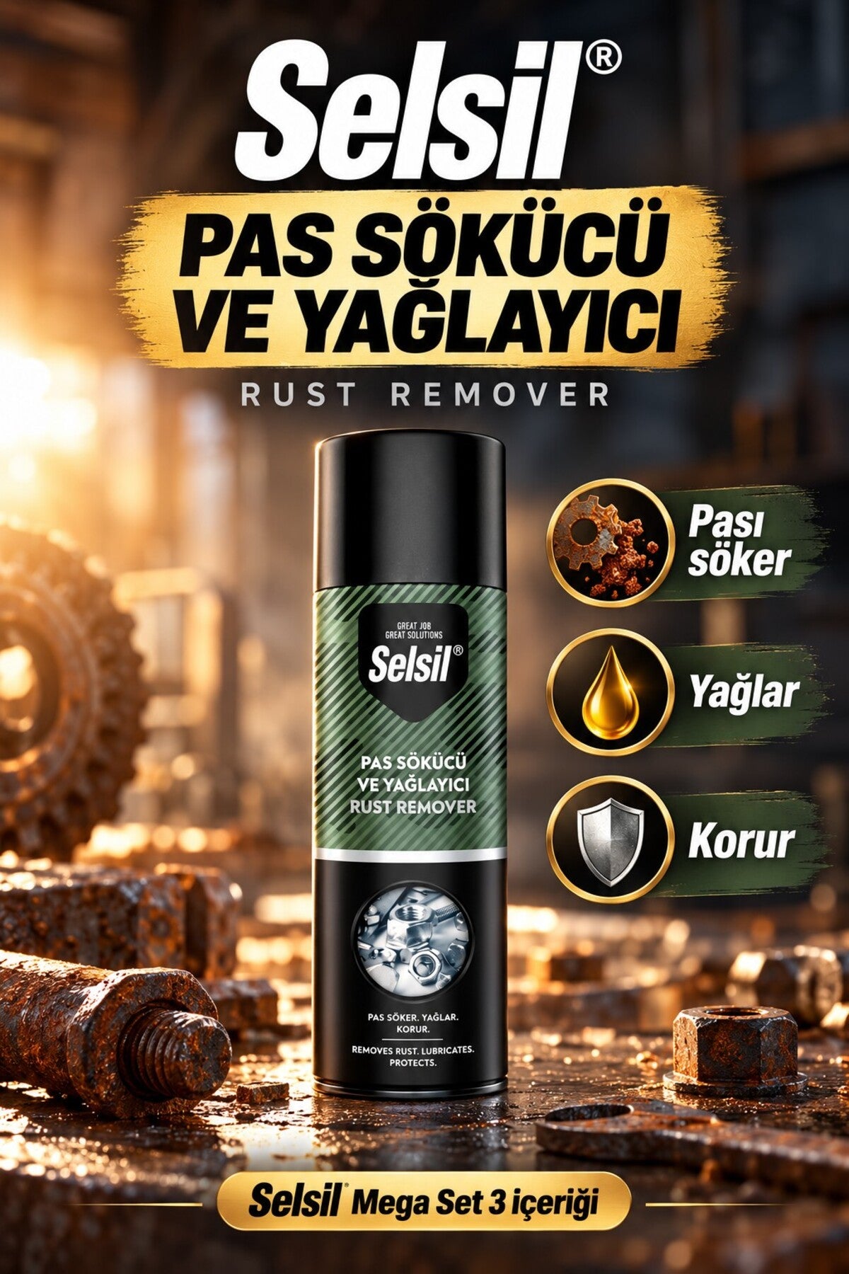 Motor & Fren Bakım 3'lü Set + Rosie 250 ml Sprey Koku Hediye