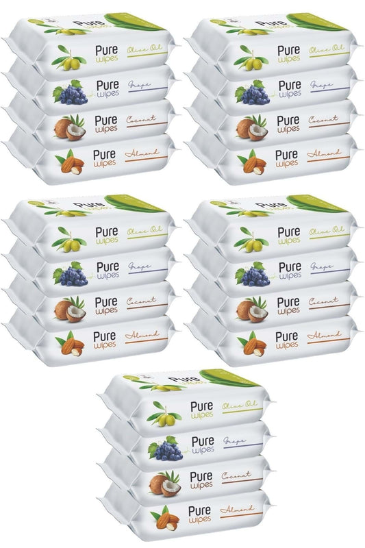 Wipes Islak Havlu Mendil 50 Yaprak 20 Li Set (1000 YAPRAK) (MEYVELİ)