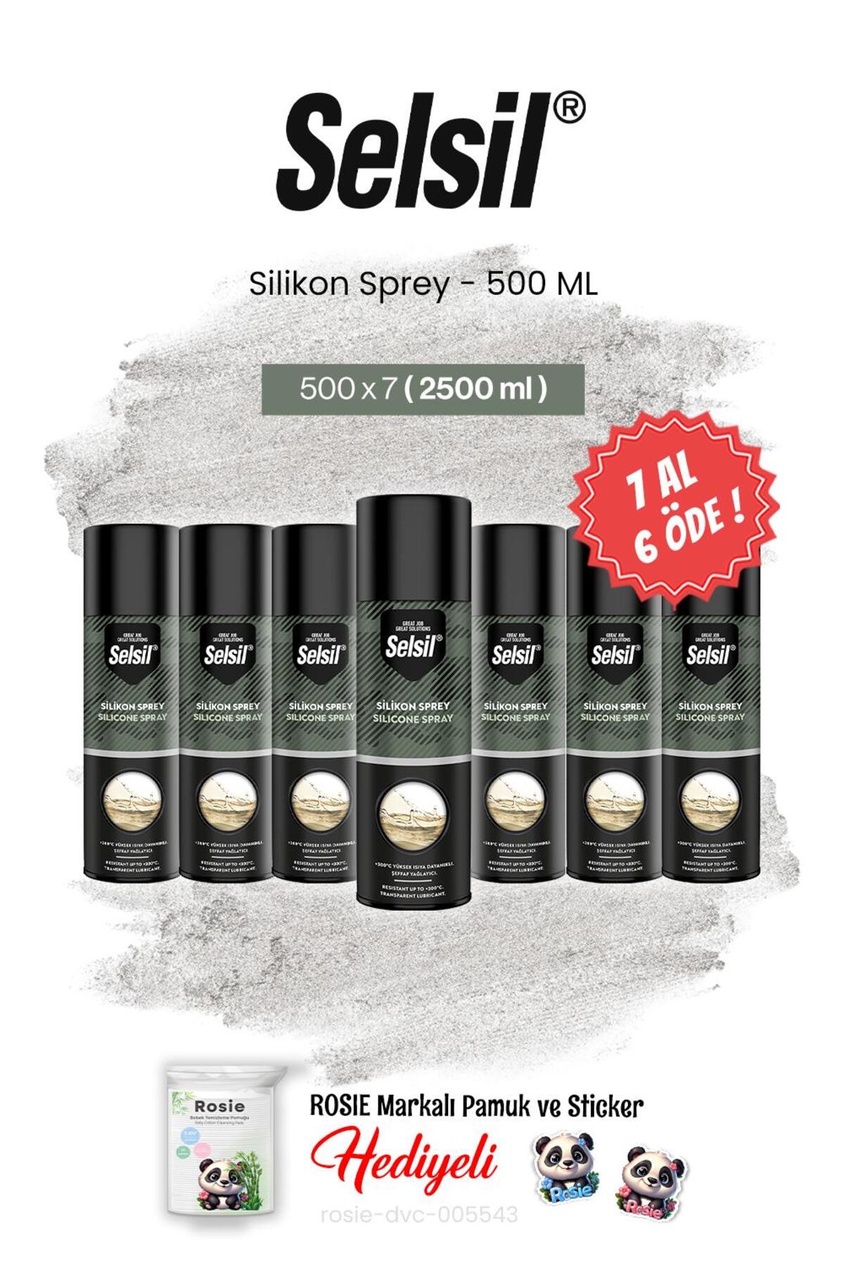 Silikon Sprey, 500 ml 7 AL 6 ÖDE ve rosie pamuk