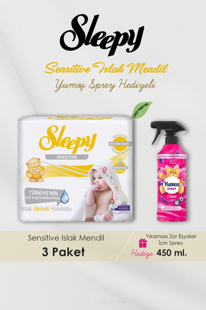 150 Adet Sensitive Islak Mendil, Orkide Oda Kokusu Hediyeli