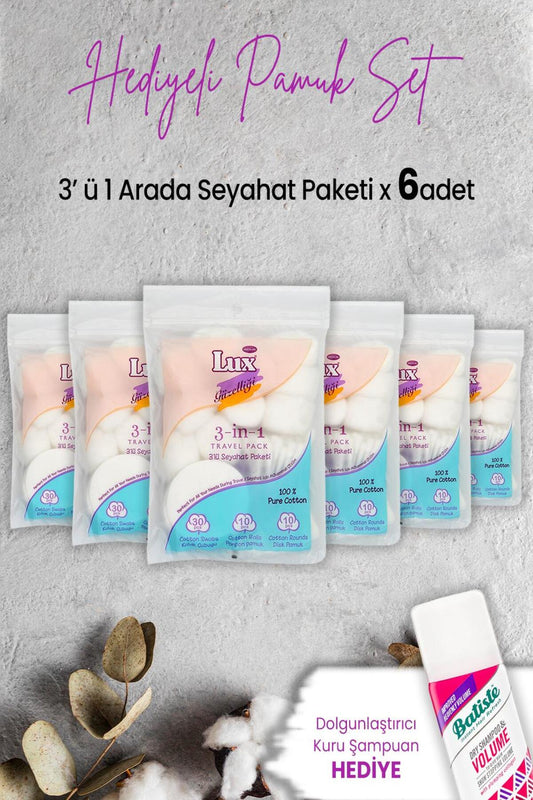 3' lü Seyahat Paketi x 6 Adet ve Hediyeli