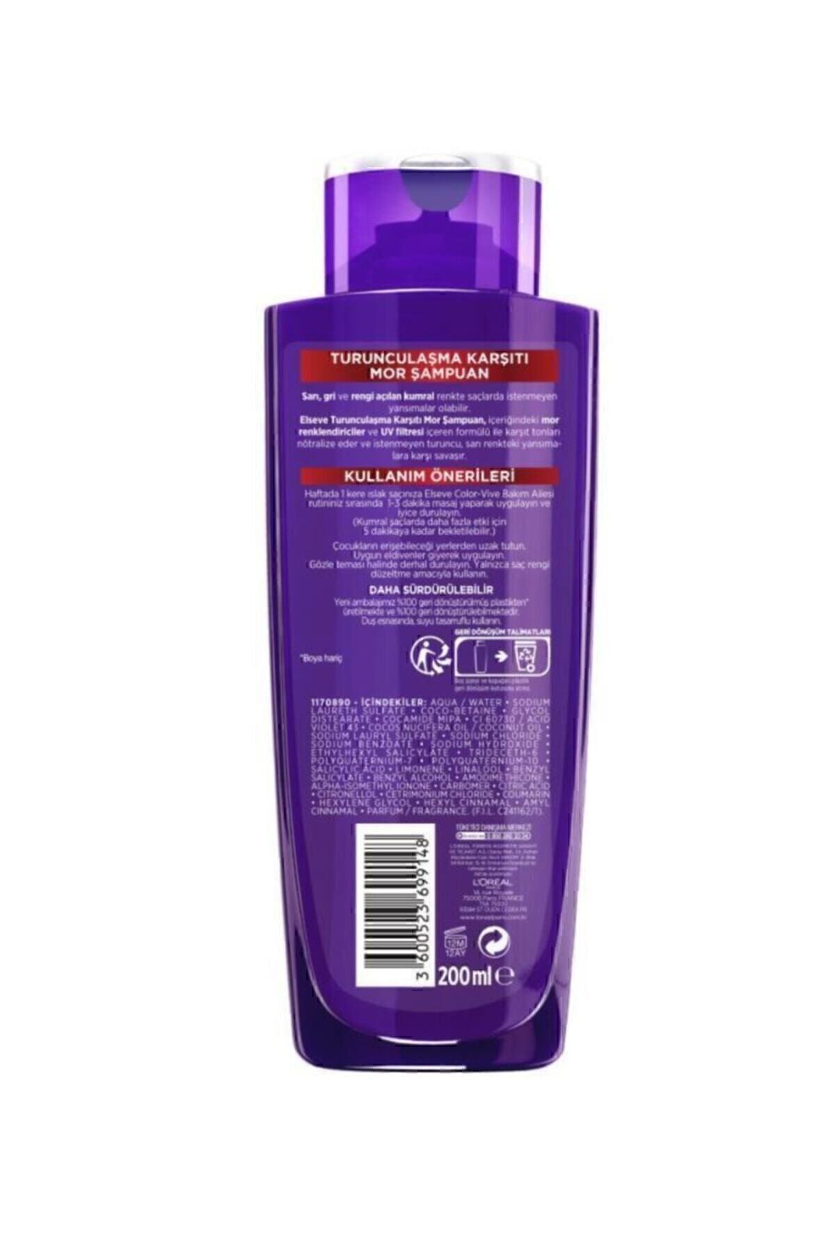 4'lü Turunculaşma Karşıtı Mor Şampuan 200 Ml Seti
