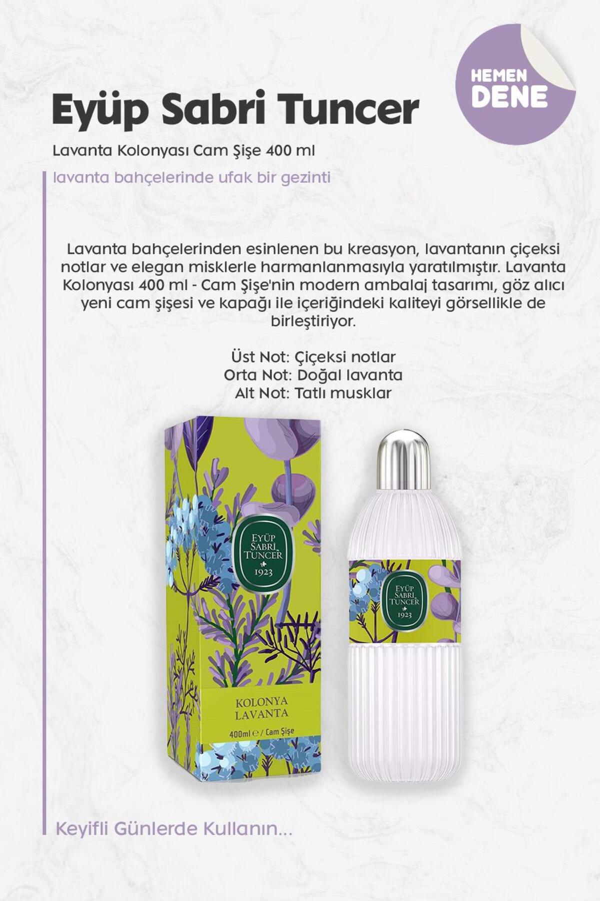 Lavanta Kolonyası Cam Şişe 400 ml