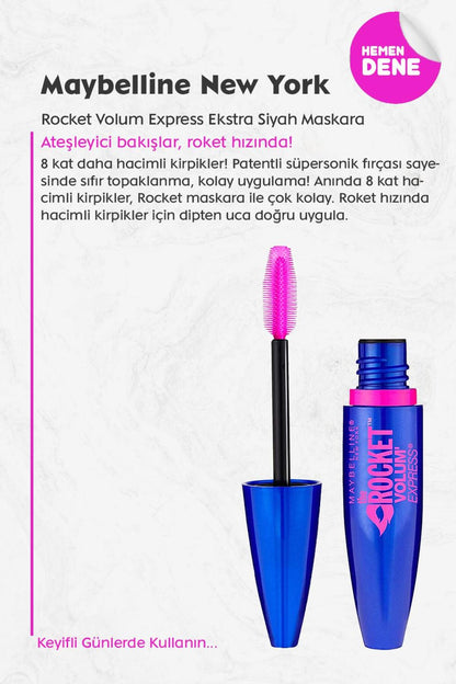 Rocket Volum Express Ekstra Siyah Maskara