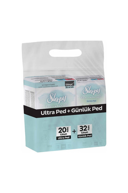 Bio Natural Premium Plus Hijyenik Ped Uzun 20'li + Günlük Ped Uzun 32'li