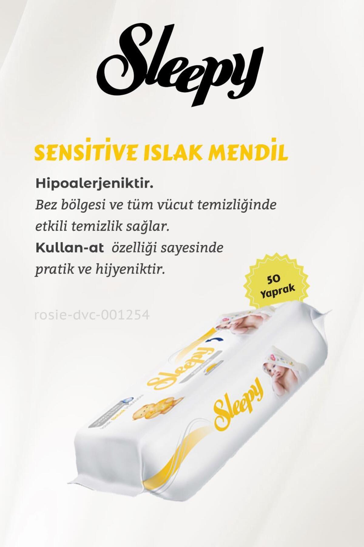 19 AL 16 ÖDE Sleepy Sensitive Islak Mendil 50'li ve ROSIE