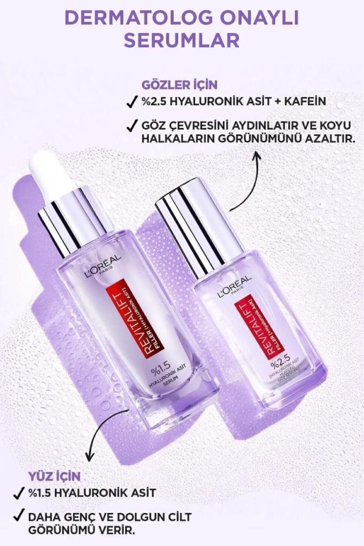 False Lash Telescopic Fiber Maskara & Revitalift Filler Göz Çevresini Aydınlatıcı Göz Serumu 20ml
