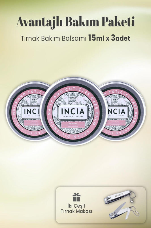 %100 Doğal Tırnak Bakım Balmı Yoğun Nemlendirici Kremi Argan Yağlı Organik Vegan 15 ml X 3 Adet