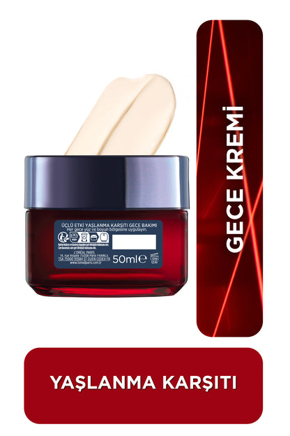 Revitalift Lazer Yoğun Yaşlanma Karşıtı Nemlendirici Gece Yüz Bakım Kremi 50ml