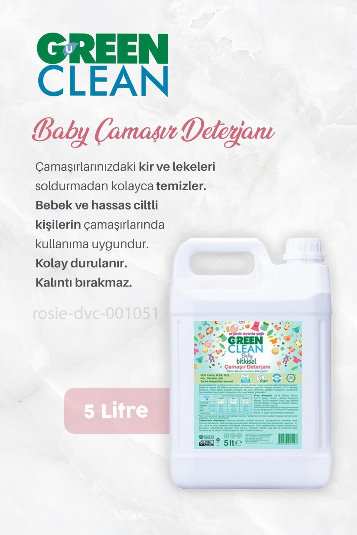 Baby Bitkisel Çamaşır Deterjanı Lavanta Yağlı 5 Lt Ve Rosıe