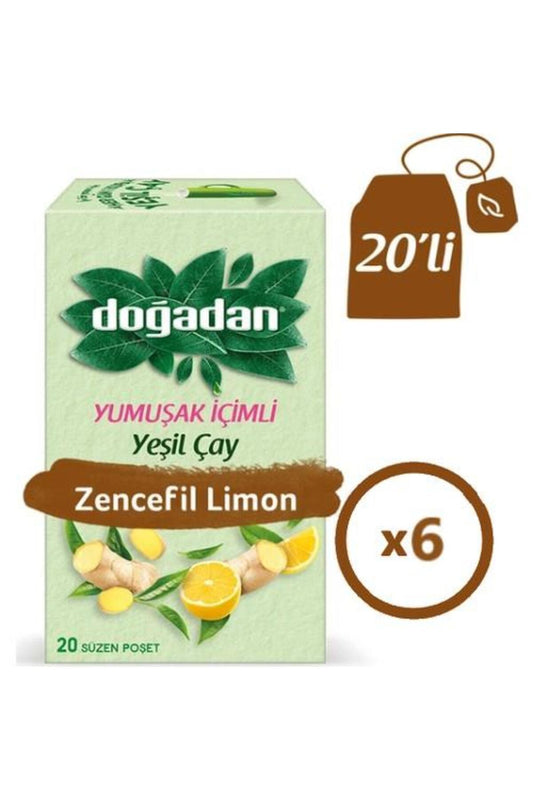 Yeşil Çay Yumuşak İçimli Zencefil Limon x 6 Adet