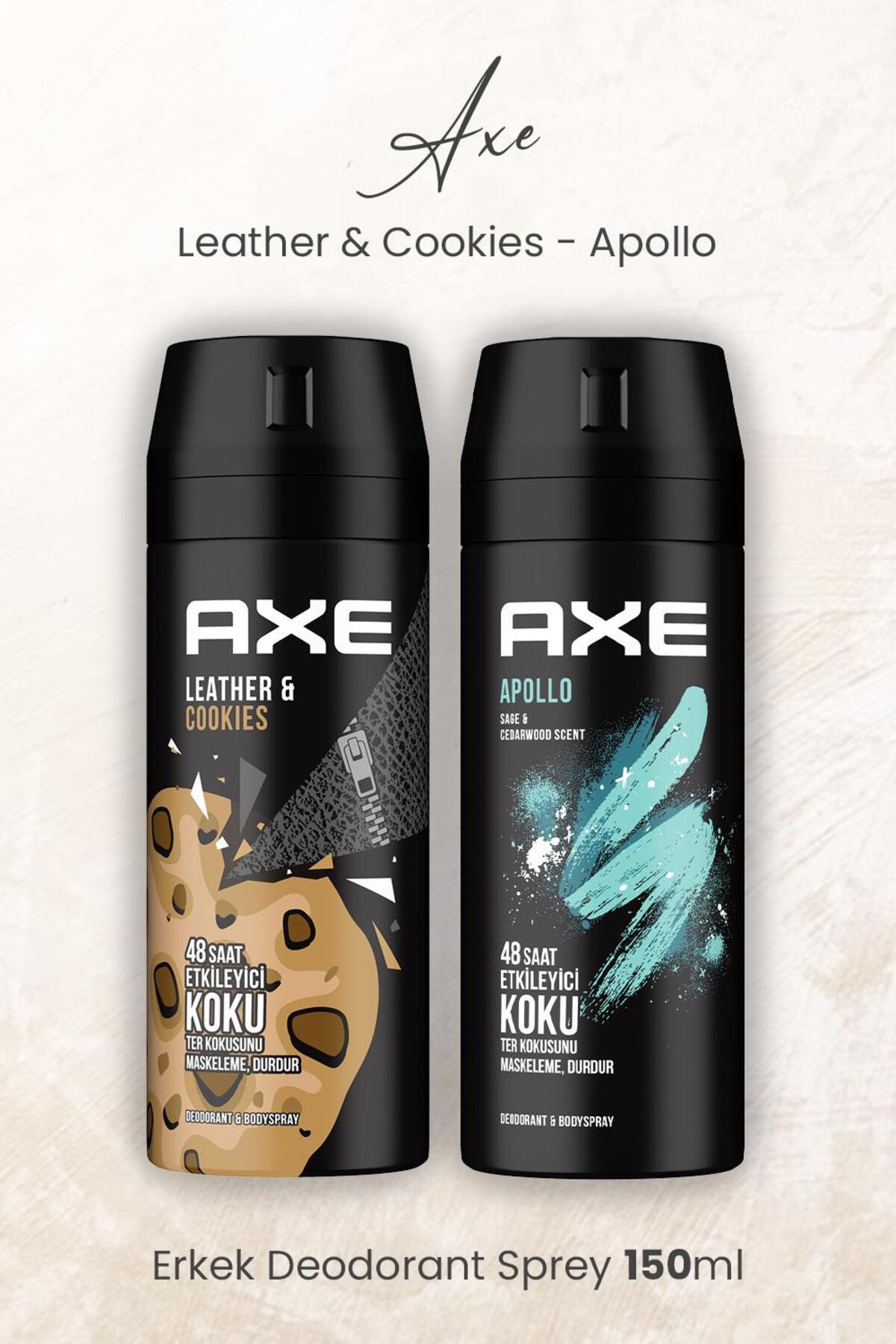 Erkek Deodorant Sprey Leather & Cookies ve Apollo 150 ml