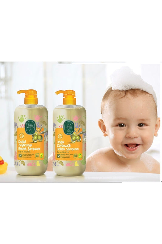 EYÜP SABRİ TUNCER ZEYTİNYAĞLI BEBEK ŞAMPUANI 600 MLX2 (Paraben,gluten,boya,alkol ve alerjen içermez)