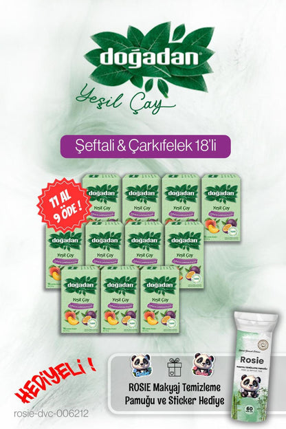 18'li Yeşil Çay 11 AL 9 ÖDE Şeftali ve Çarkıfelek ve Rosie