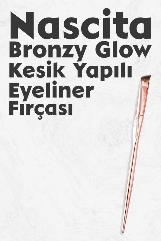 Bronzy Glow Kesik Yapılı Eyeliner Fırçası