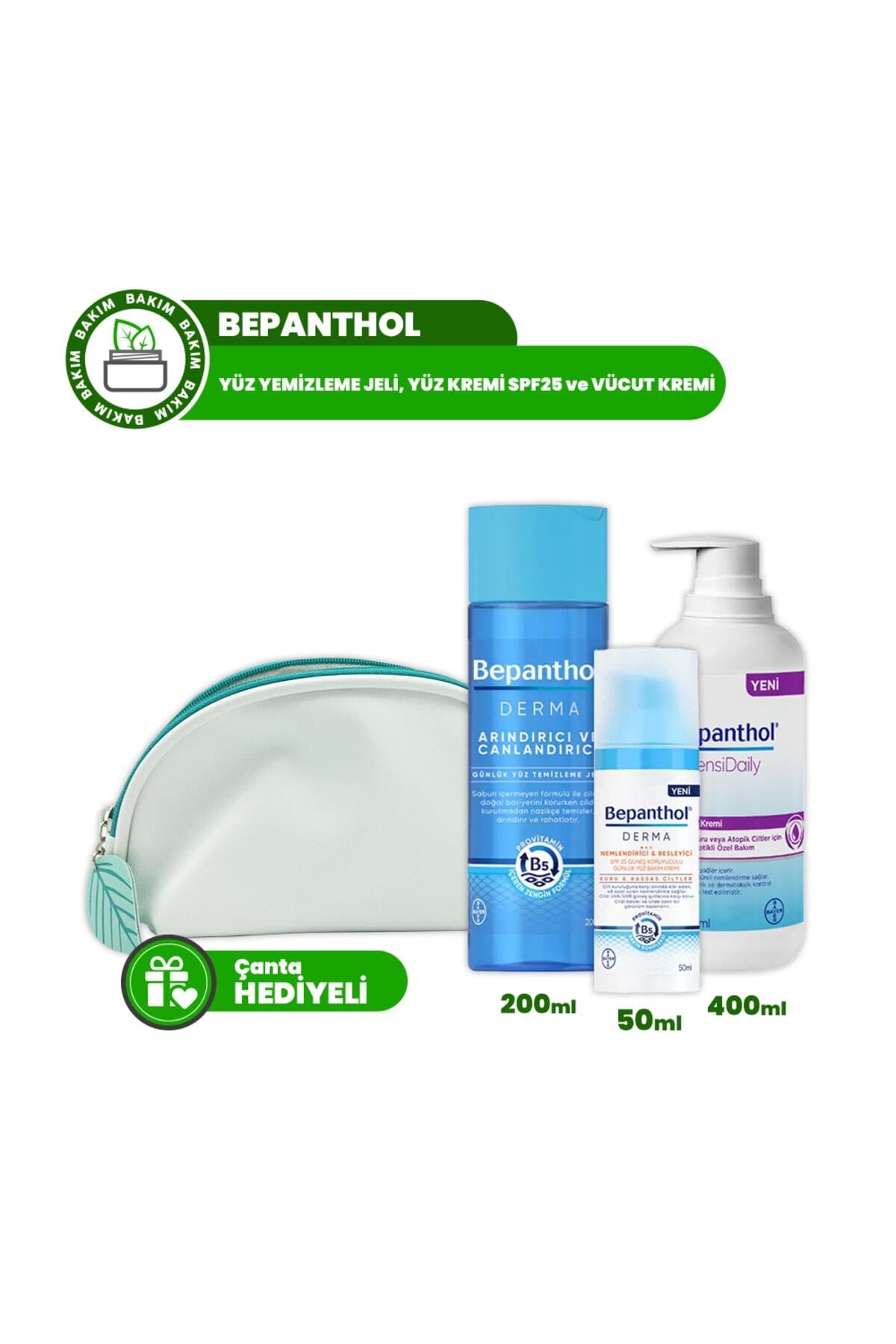 Yüz Temizleme Jeli, Yüz Kremi Spf25 Ve Vücut Kremi Çanta