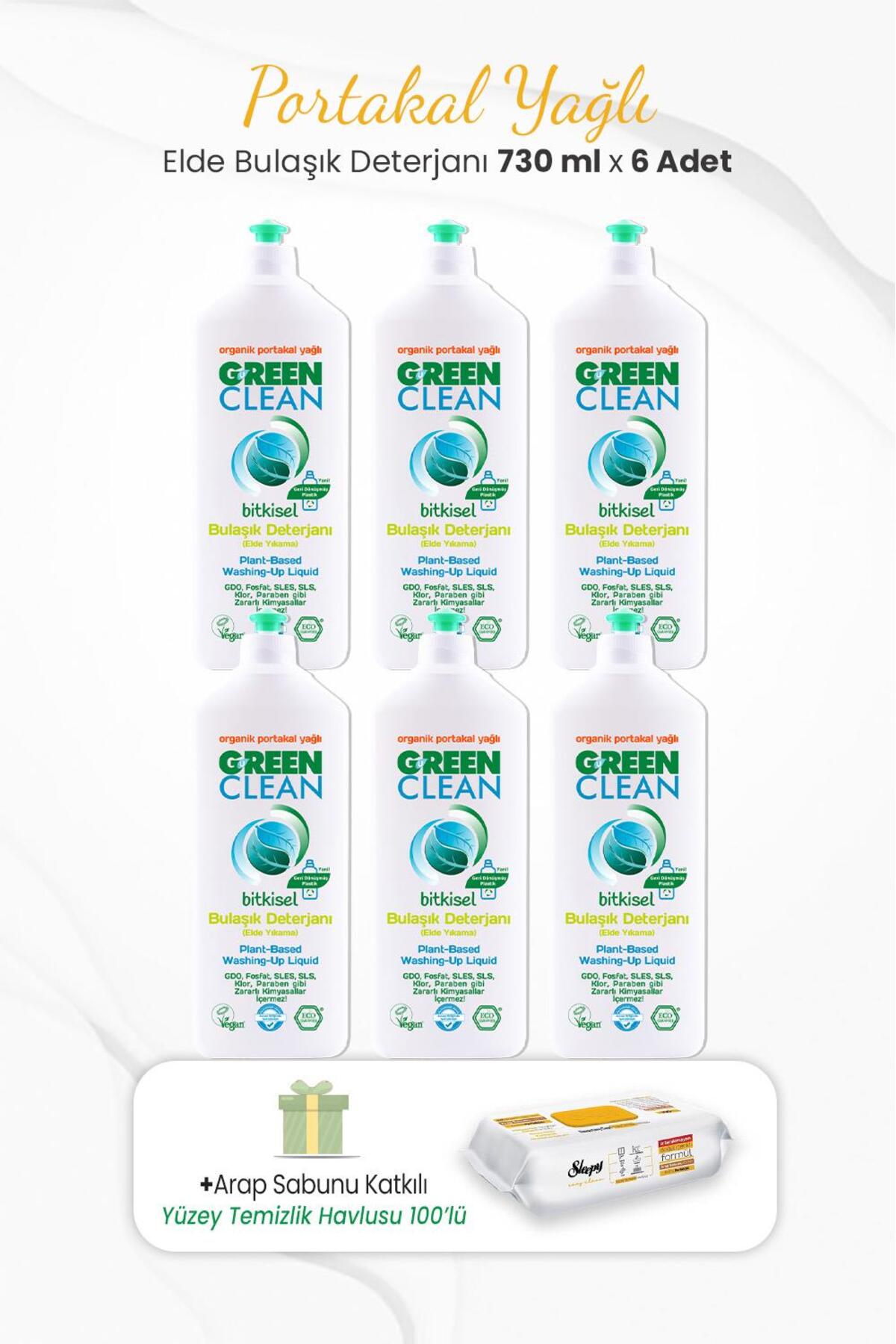6lı Elde Bulaşık Deterjanı 730 ml ve Arap Sabunlu Temizlik Havlusu