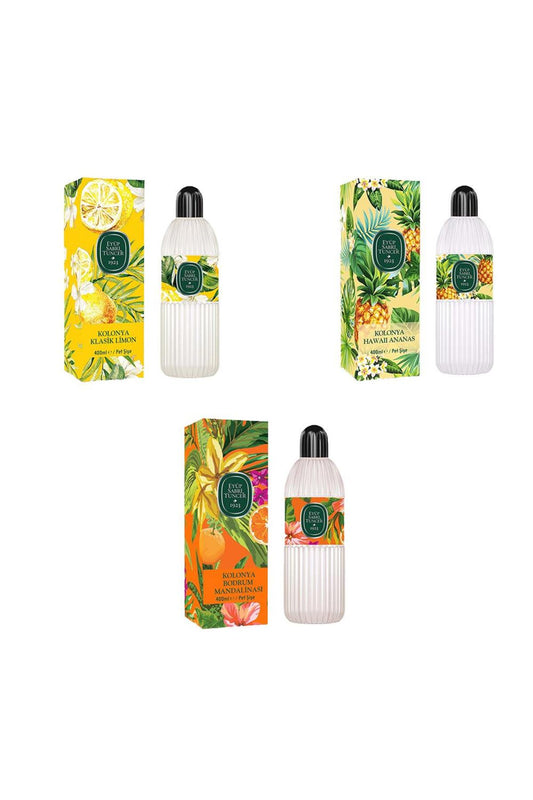 Kolonya Bodrum Mandalinası, Klasik Limon ve Hawaii Ananas