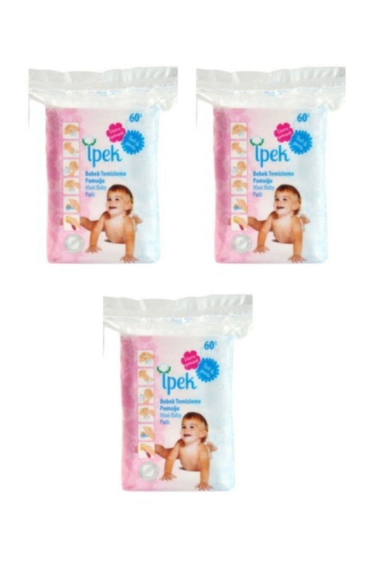 Bebek Temizleme Pamuğu 60lı X 3adet