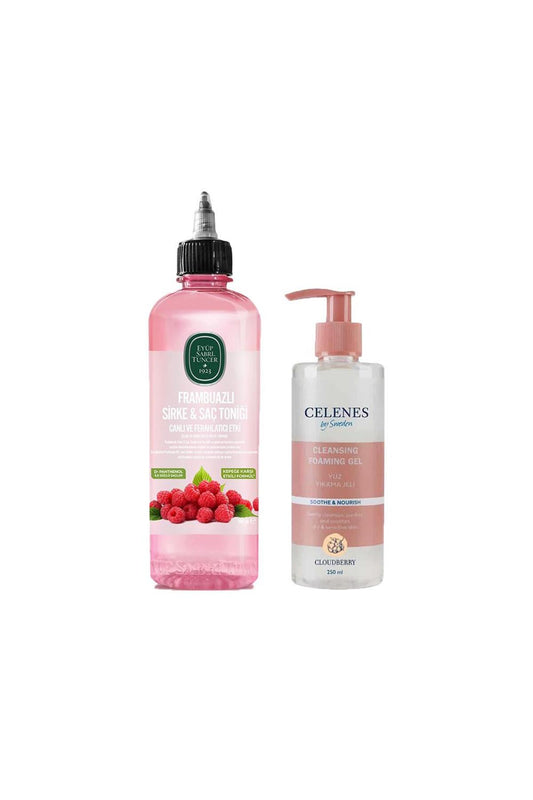 Frambuazlı Sirke ve Saç Toniği ile Celenes Cloudberry Temizleme Jeli