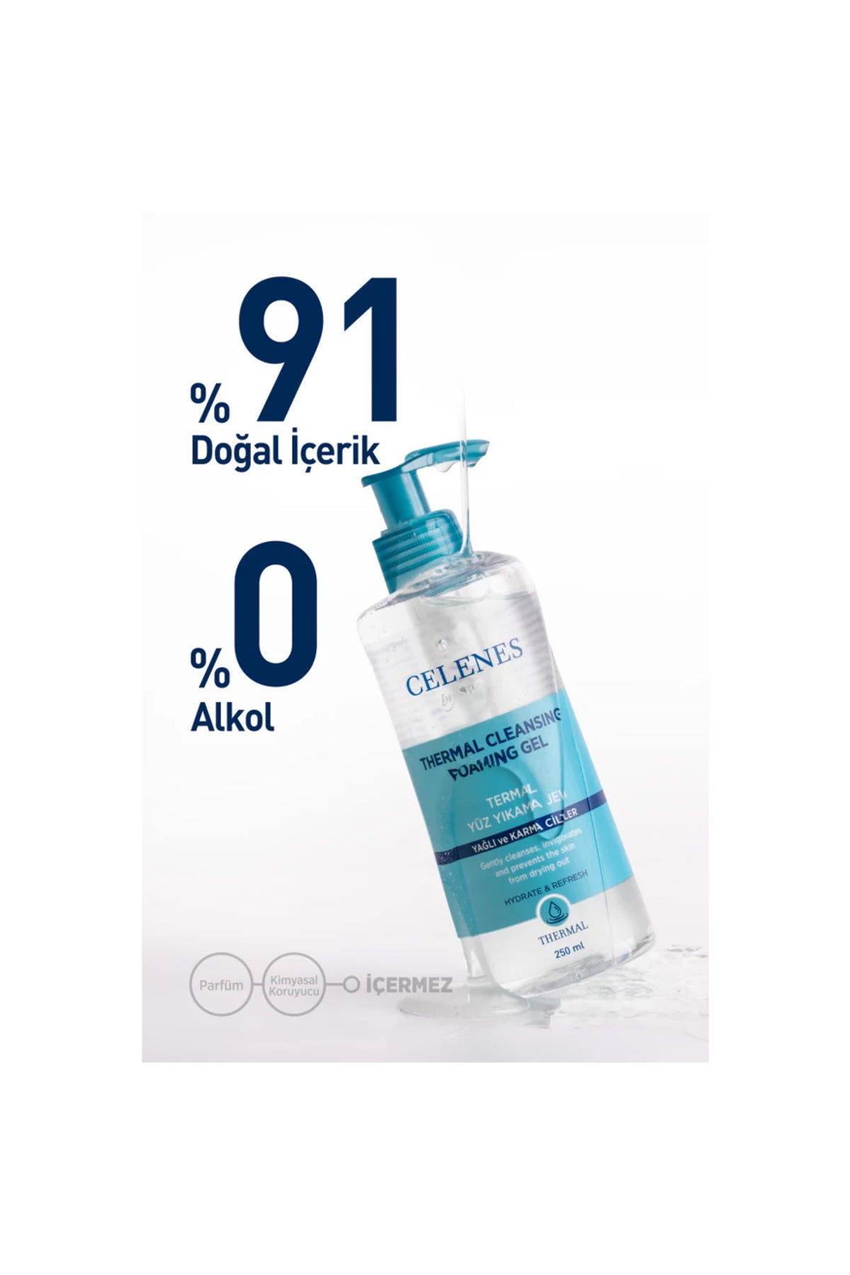 Termal Yüz Yıkama Jeli Yağlı Ve Karma Ciltler.