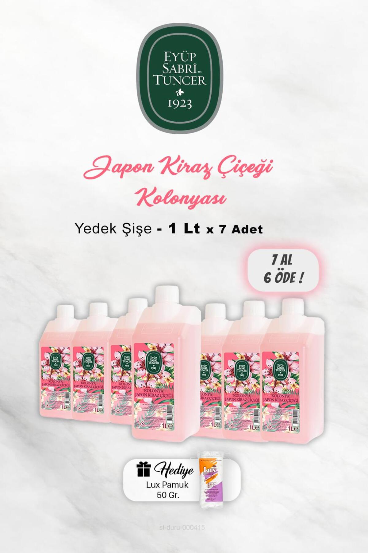 7 AL 6 ÖDE Japon Kiraz Çiçeği Kolonyası 1 Lt, Pamuk Hediyeli