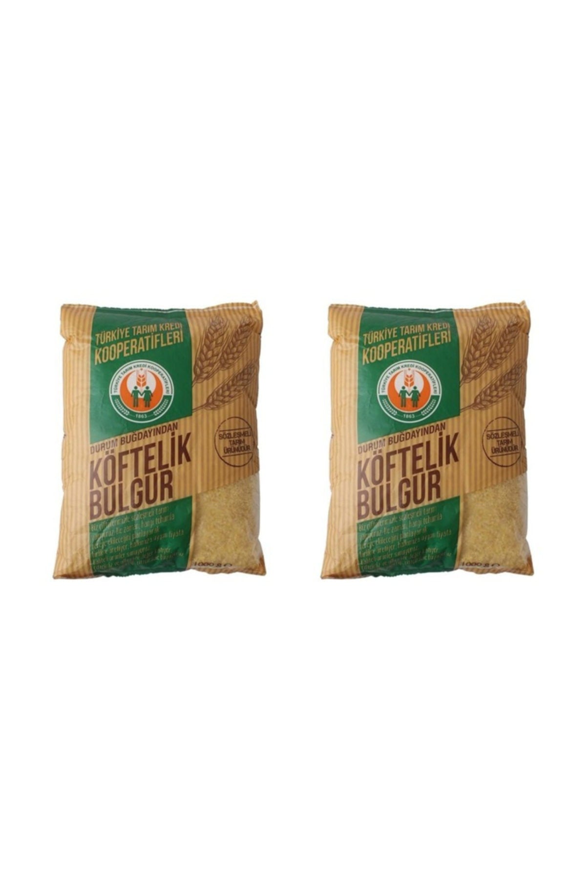 Tarım Kredi Bulgur 1000 Gr Çiğ Köftelik X 2 Paket = 2 Kg