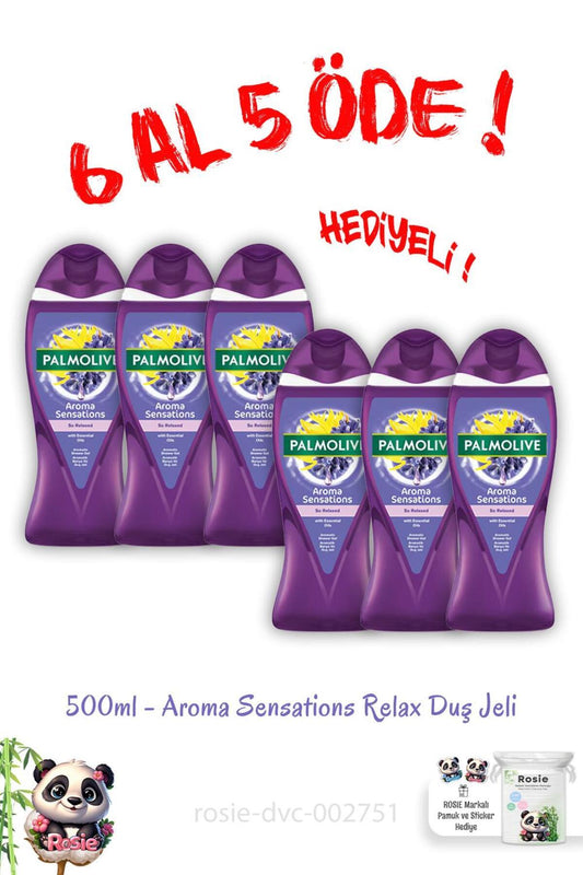 Aroma Sensations Relax Duş Jeli 500ml - 6 Al 5 Öde ve Rosie Pamuk Hediye
