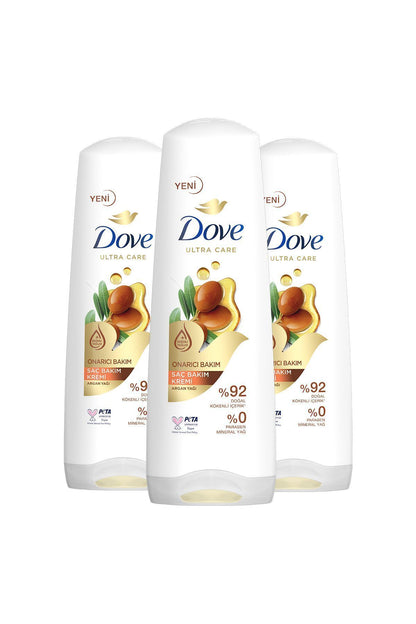 Ultra Care Saç Bakım Kremi Onarıcı Bakım Argan Yağı 350 ml X3