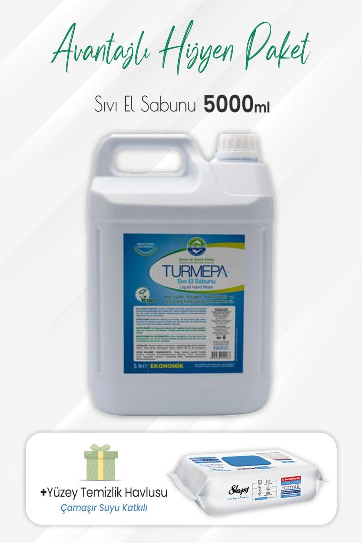 Sıvı Sabun 5 lt ve Çamaşır Sulu Yüzey Temizlik 100' lü