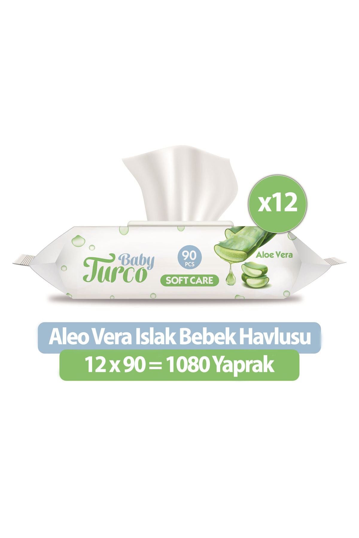 Softcare Aloea Vera Islak Havlu Mendil 90x12 1080 Yaprak