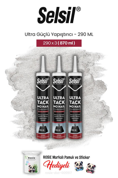 Ultra Güçlü Yapıştırıcı 290 ml, 2 adet ve rosie pamuk