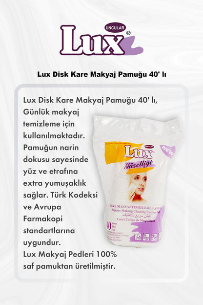 Disk Kare Makyaj Pamuğu 40' lı 5 Al 4 Öde ve Rosie Pamuk