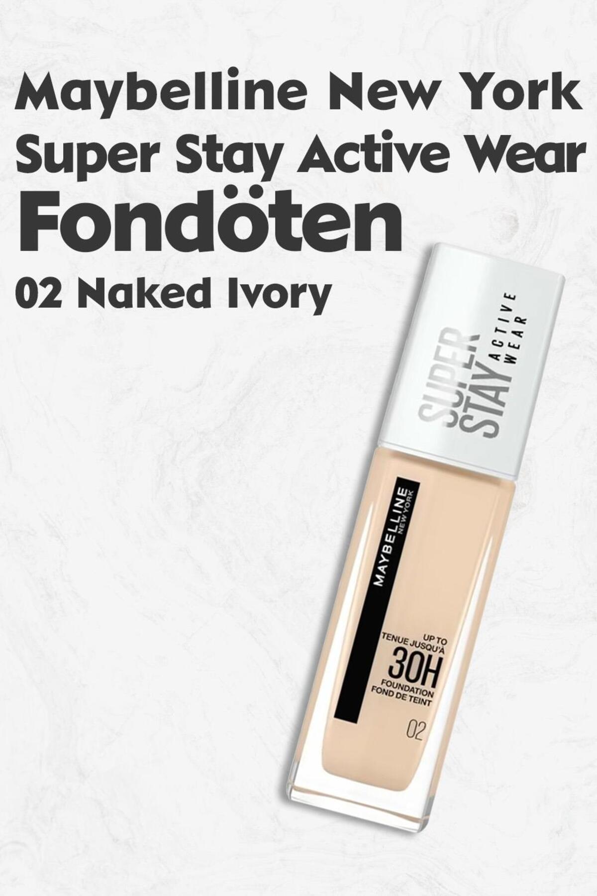 Super Stay Active Wear Fondöten 02 Naked Ivory