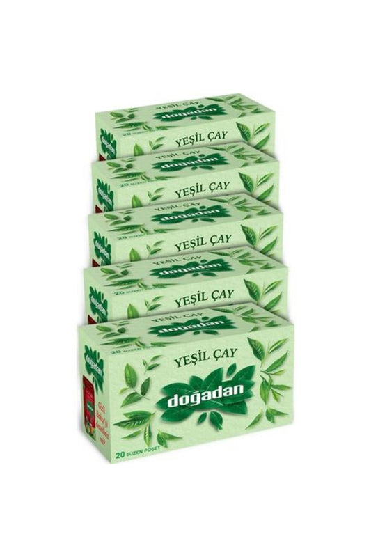Yeşil Çay Sade 20'li x 5 Adet