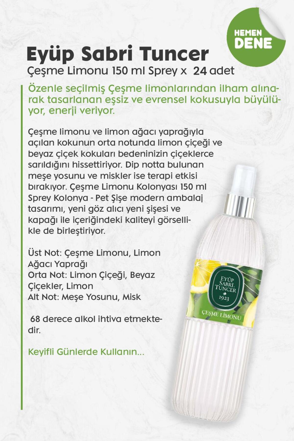 Çeşme Limonu 150 ml Sprey x 24 adet