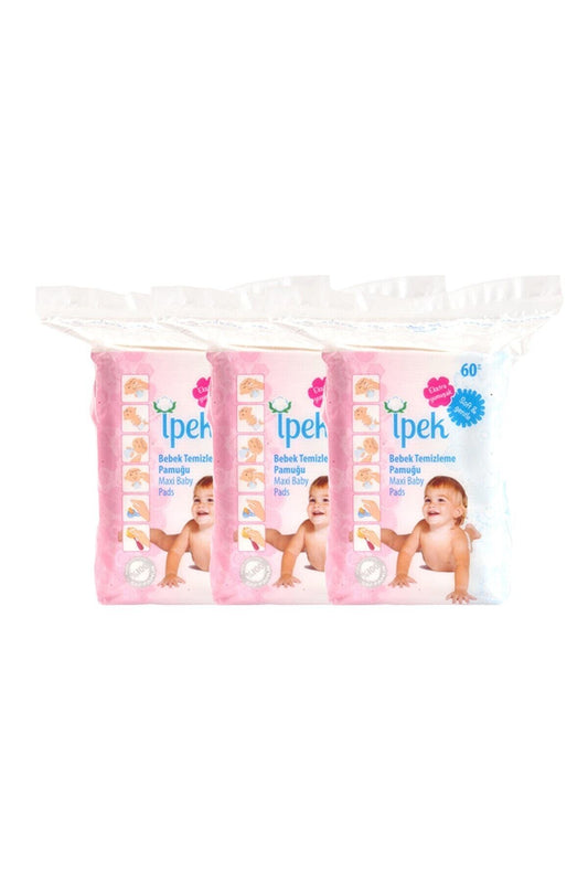 60'lı Bebek Temizleme Pamuğu 30 Paket