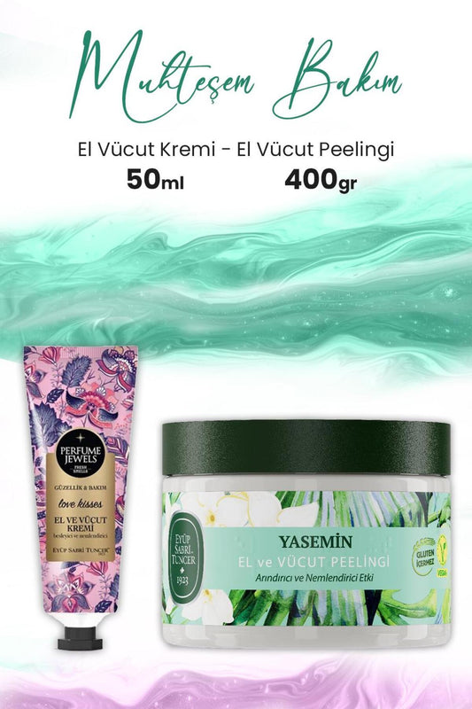 Peeling Yasemin 400 gr ve Love Kisses El Kremi 50 ml