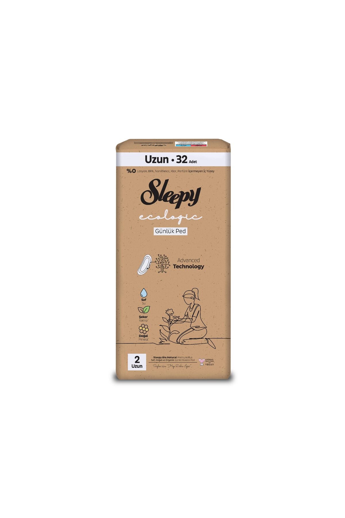 Ecologic premium Plus Günlük Ped Uzun 32 Adet Ped