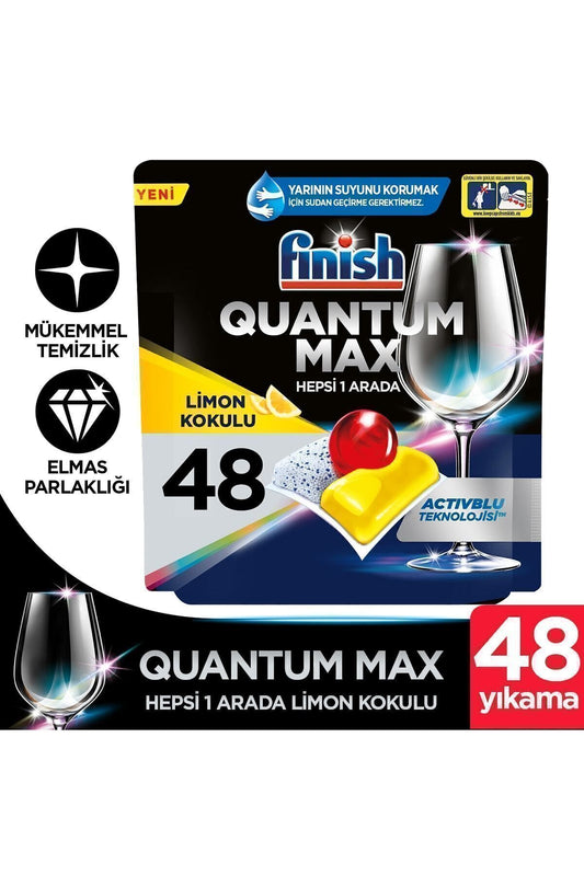 Quantum Max Bulaşık Makinesi Deterjanı  Kapsül Tablet Limon 48 Adet
