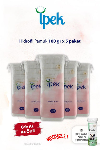 5'li Hidrofil Pamuk 100 gr ve ROSIE