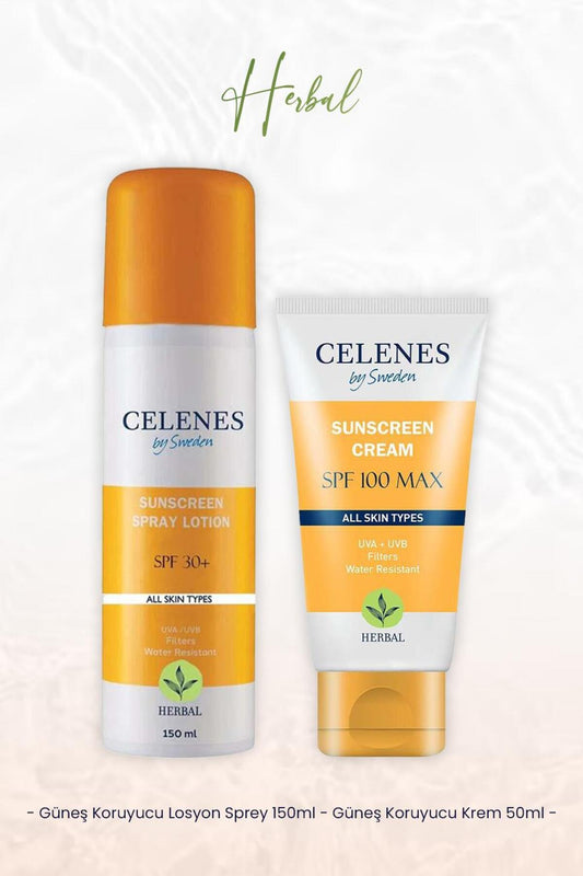 By Sweden Herbal Güneş Koruyucu Losyon Sprey 30spf 150 ml Ve Güneş Koruma Kremi 100