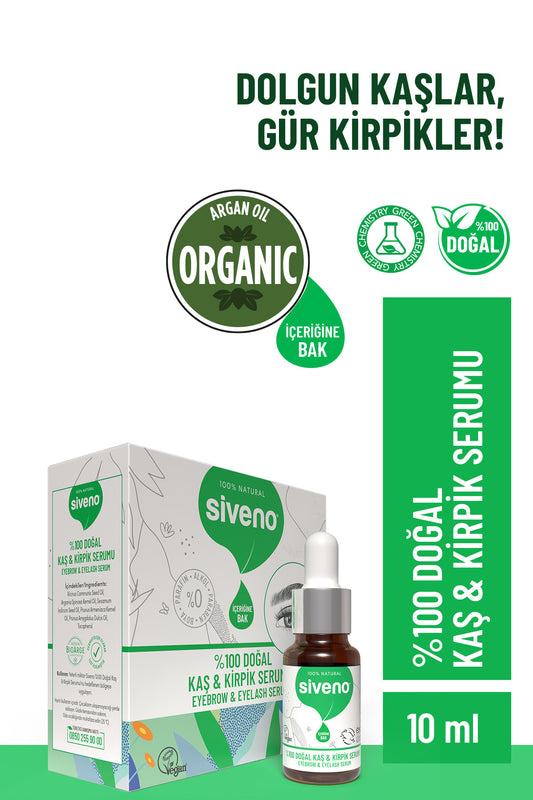 %100 Doğal Kaş Ve Kirpik Serumu Bitkisel Yoğunlaştırıcı Canlandırıcı Yoğun Bakım Yağı Vegan 10 ml