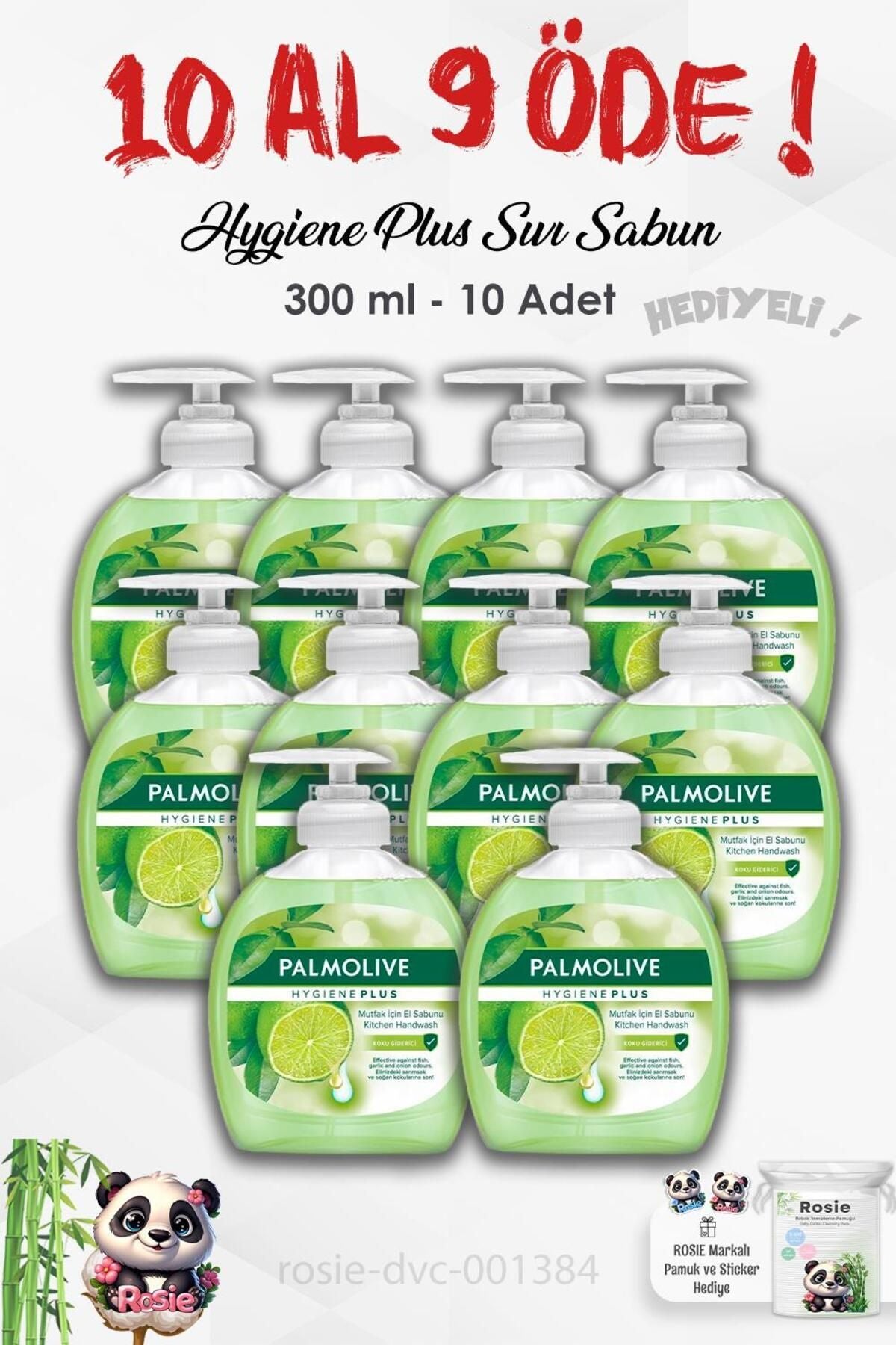 10 AL 9 ÖDE Hygiene Plus Koku Giderici Sıvı Sabun 300 ml ve ROSIE