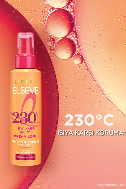 Dream Long Düz Pürüzsüzleştirici Serum + Isıya Karşı Koruyucu Sprey + Curl Bounce Mini Mascara