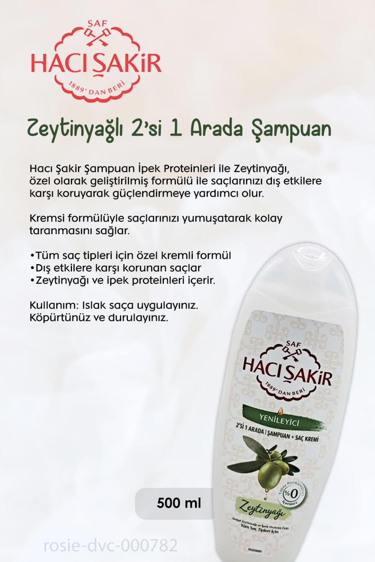 Doğal Saf Geleneksel Beyaz Sabun 4 x 200 gr, Zeytinyağlı Şampuan 500 ml ve ROSIE