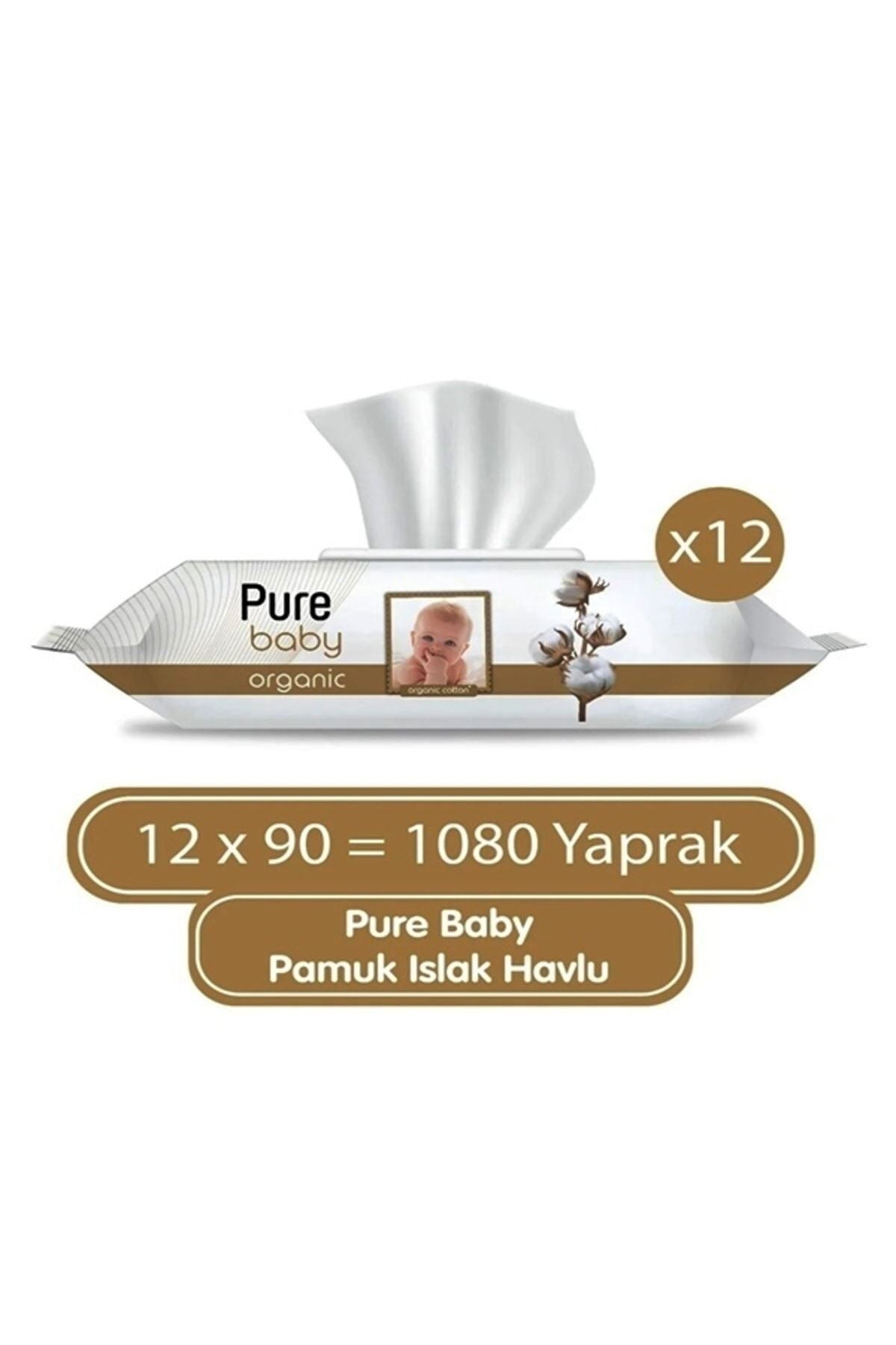 Organik Pamuklu Islak Havlu 12×90 (1080 Yaprak)