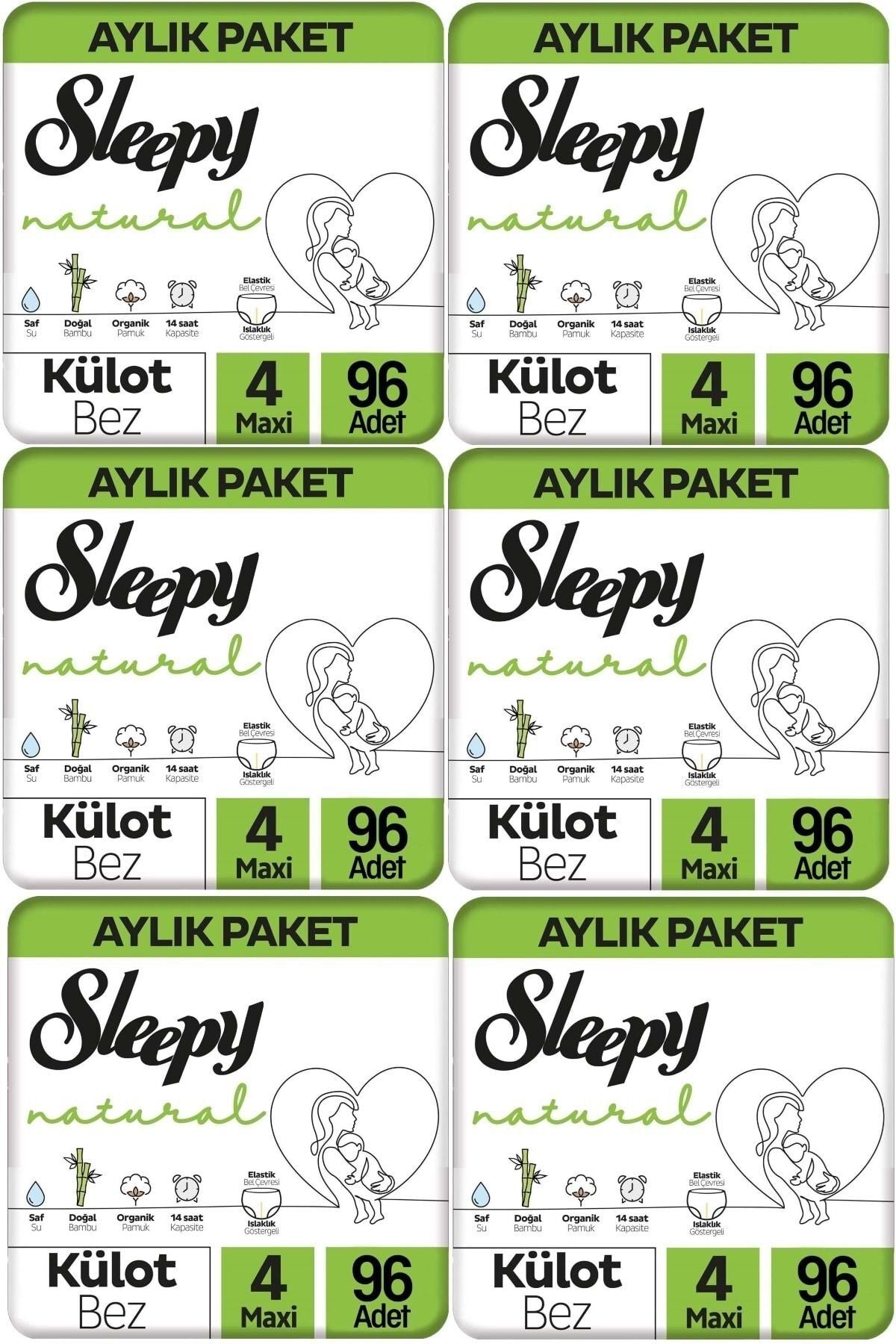 Külot Bebek Bezi Natural Beden:4 (7-14KG) Maxi 576 Adet Ekstra Ultra Pk