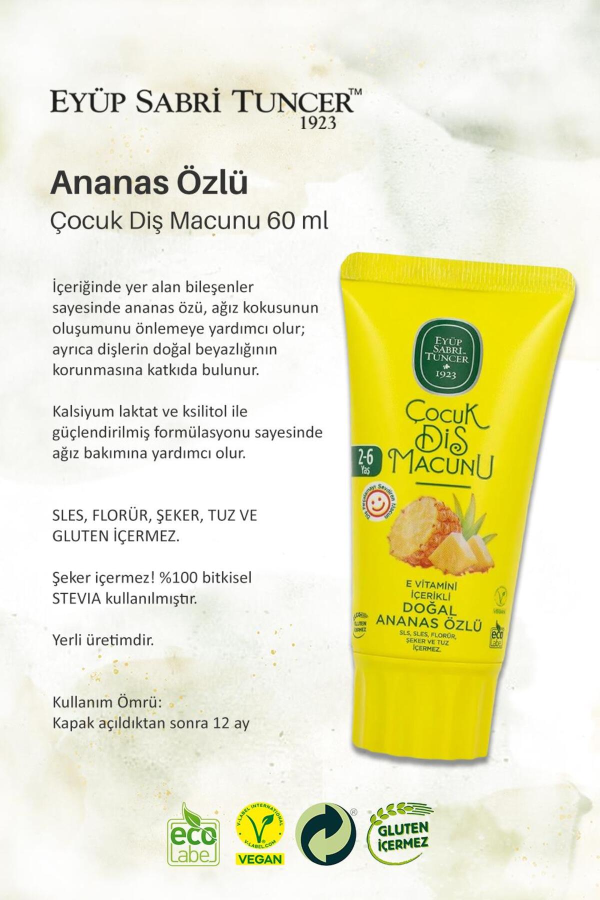 3'lü Doğal Ananas Özlü Diş Macunu 60 ml, Rosie Hediye